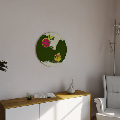 Arte murale rotonda "Vortici fruttiferi"