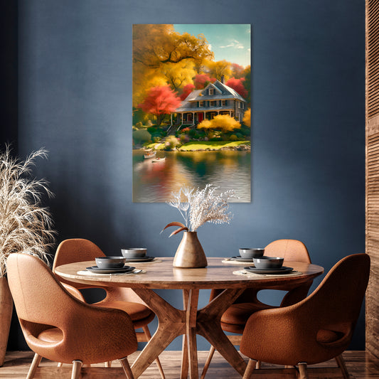 ENCHANTED AUTUMN REFUGE Vertical Canvas Print
