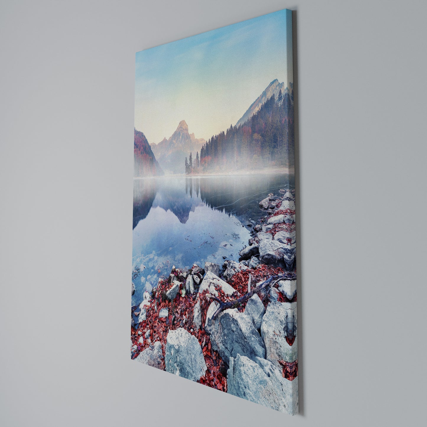 TRANQUIL WATERSCAPE Stampa su Tela Verticale