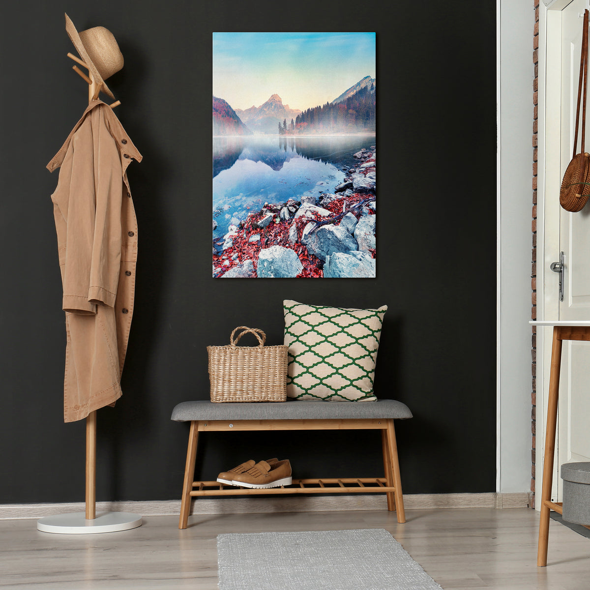 TRANQUIL WATERSCAPE Stampa su tela verticale