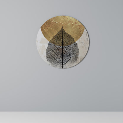 GOLD NERVATIO Round Wall Art