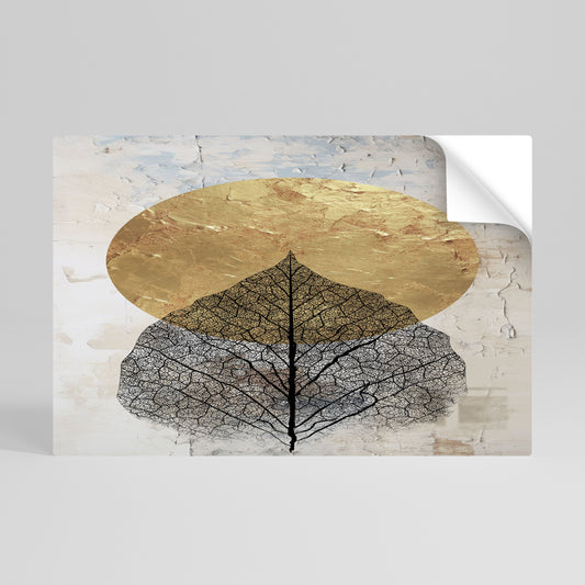 GOLD NERVATIO Poster orizzontale staccabile e attaccabile