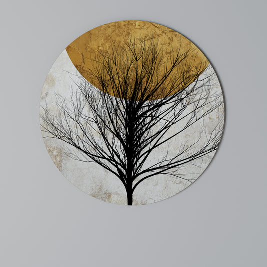 LONELY TREE Round Wall Art
