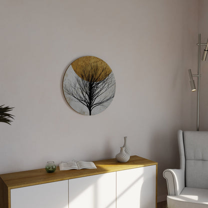 LONELY TREE Round Wall Art
