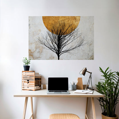 Poster orizzontale staccabile e attaccabile LONELY TREE