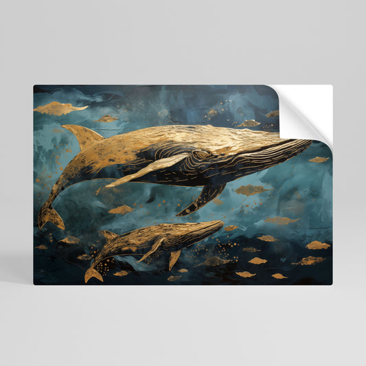 Poster orizzontale staccabile e attaccabile WHALE SONG SYMPHONY
