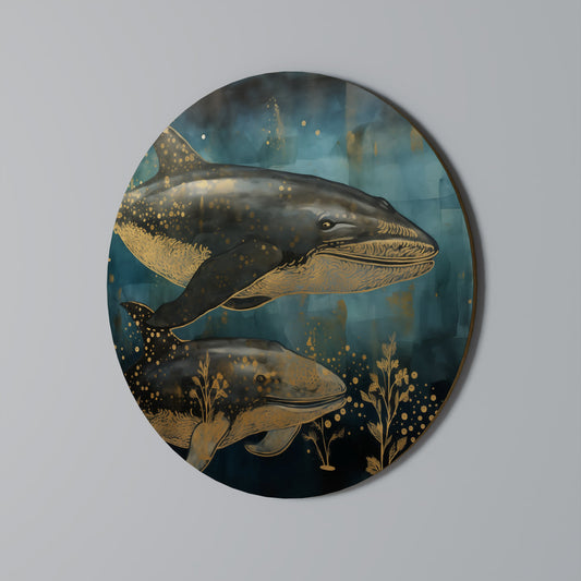 ELEGANZA ACQUATICA Arte murale rotonda