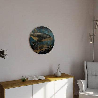 ELEGANZA ACQUATICA Arte murale rotonda