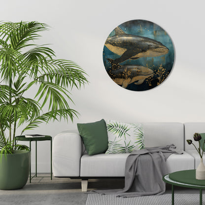 ELEGANZA ACQUATICA Arte murale rotonda