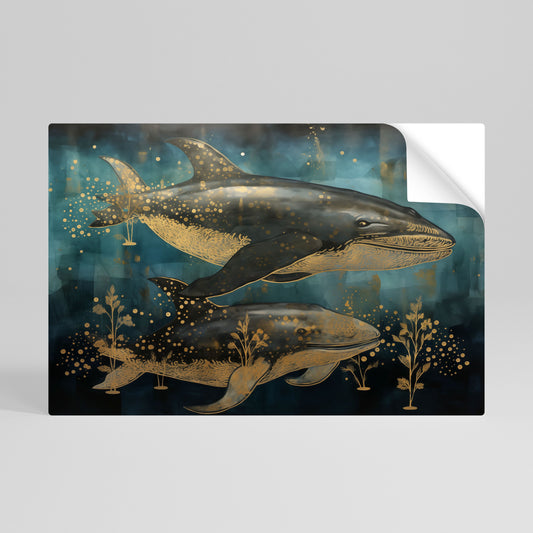Poster orizzontale staccabile e attaccabile AQUATIC ELEGANCE