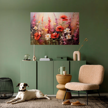 Poster orizzontale staccabile e attaccabile VIBRANT BLOOM SYMPHONY
