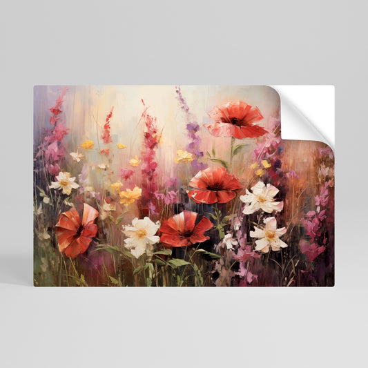 Poster orizzontale staccabile e attaccabile VIBRANT BLOOM SYMPHONY