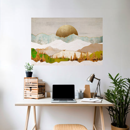 Poster orizzontale staccabile e attaccabile GOLDEN WINTER