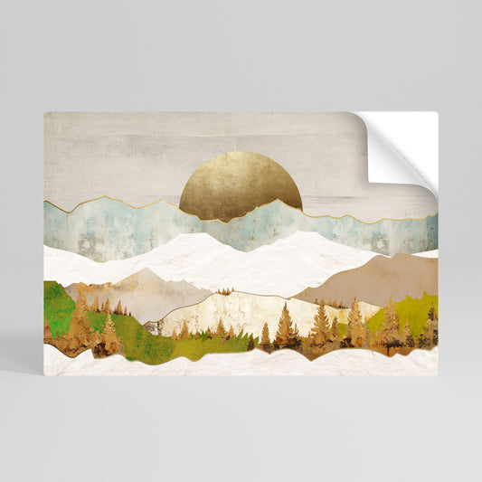 Poster orizzontale staccabile e attaccabile GOLDEN WINTER