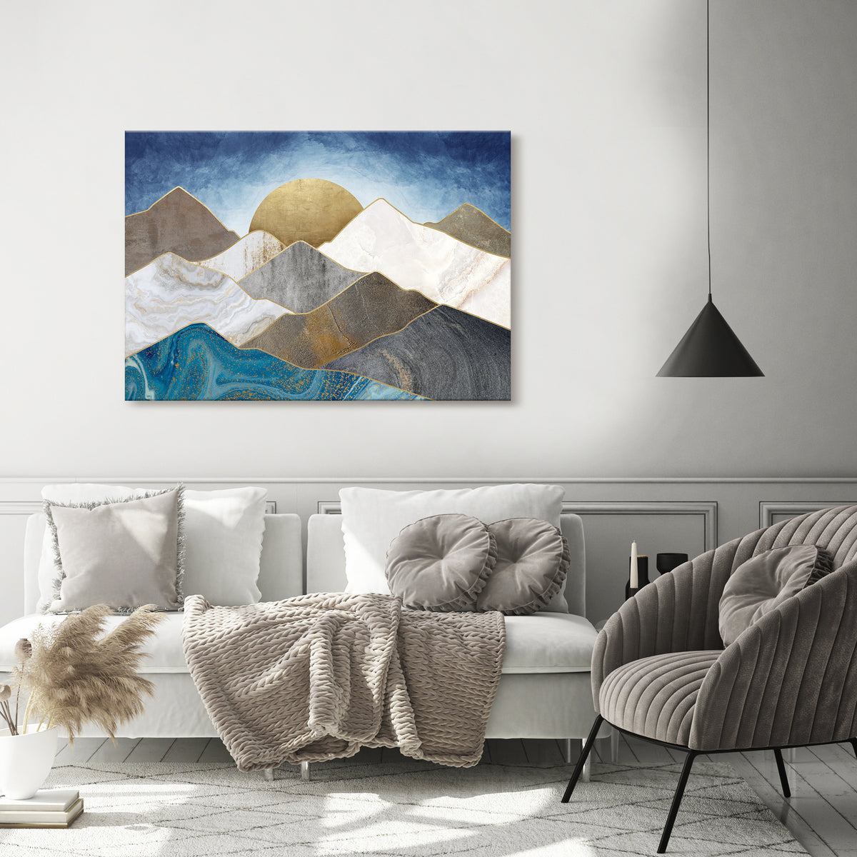 SHEEN OF PEAKS Stampa su tela orizzontale