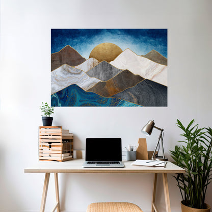 Poster orizzontale staccabile e attaccabile SHEEN OF PEAKS