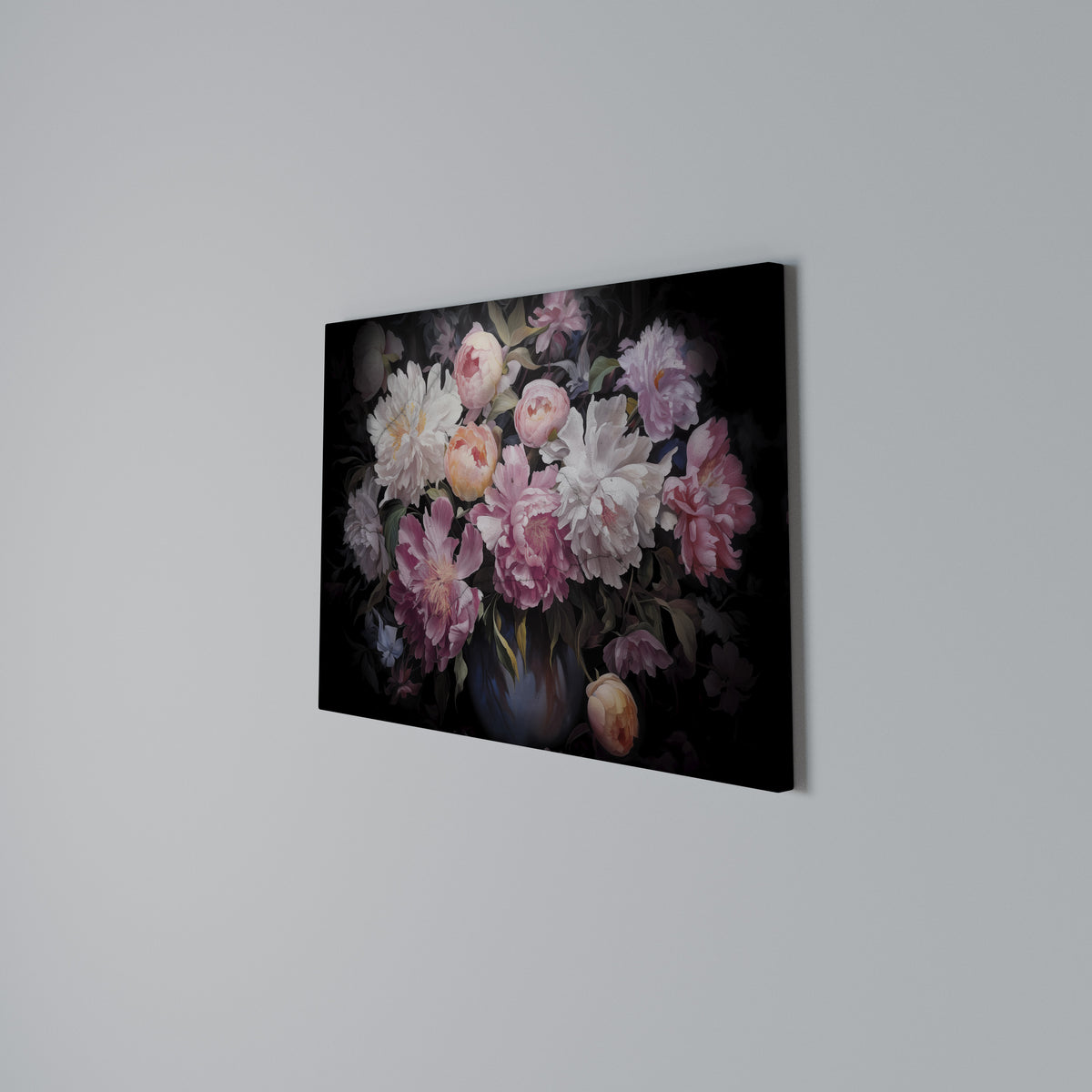 CRASHED PEONIES Stampa su tela orizzontale