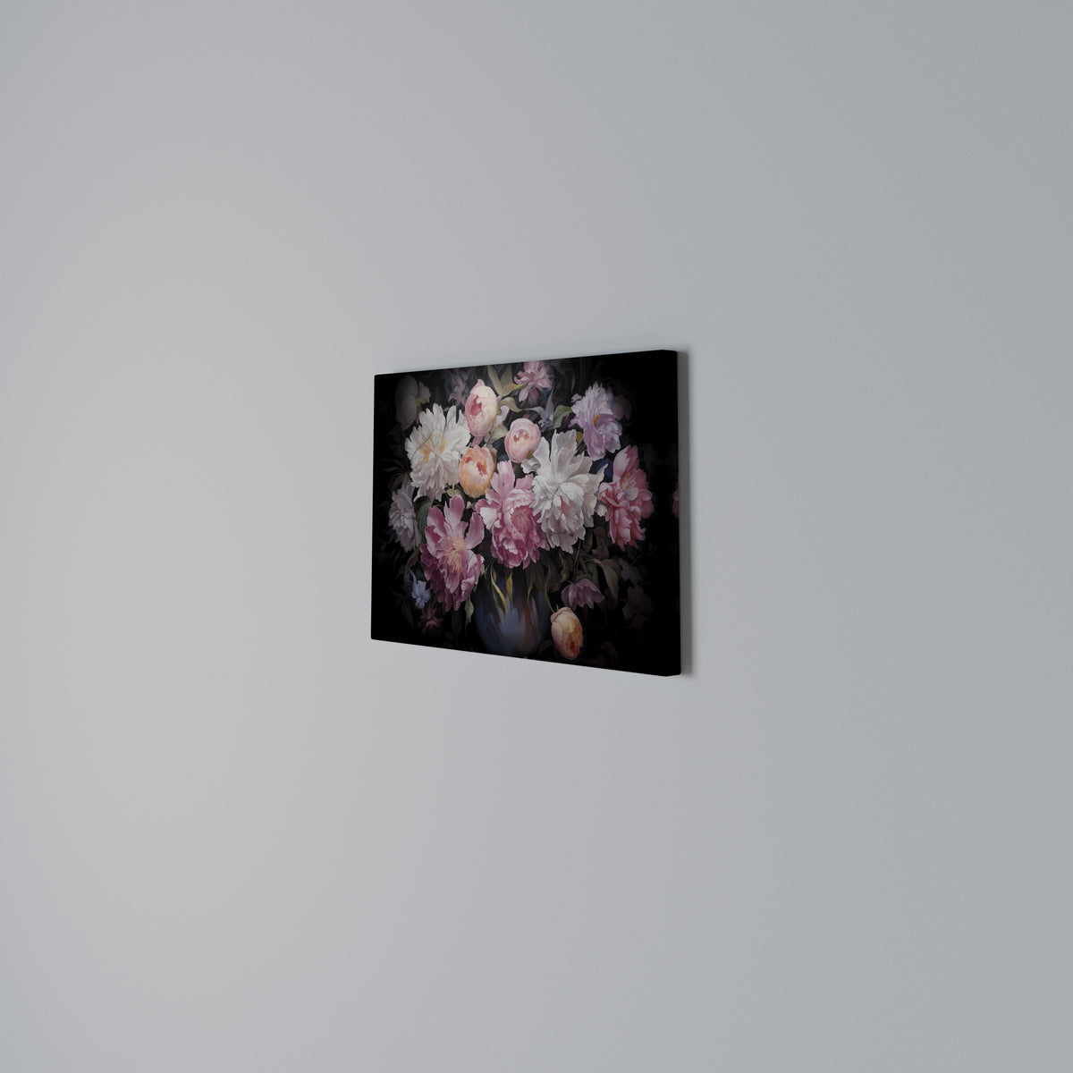 CRASHED PEONIES Stampa su tela orizzontale