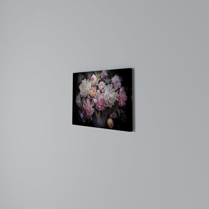 CRASHED PEONIES Stampa su tela orizzontale