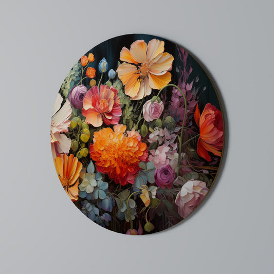 Decorazione murale rotonda BLOOMING WILDERNESS