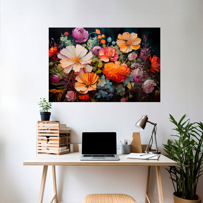 Poster orizzontale staccabile e attaccabile BLOOMING WILDERNESS
