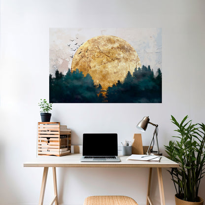 Poster orizzontale staccabile e attaccabile LUNA NASCENTE