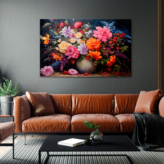 EUPHORIC BOUQUET Stampa su tela orizzontale