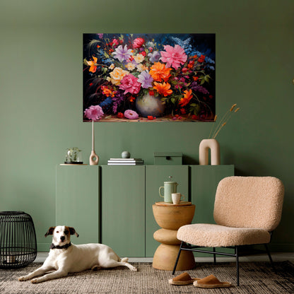 Poster orizzontale staccabile e attaccabile "EUPHORIC BOUQUET"