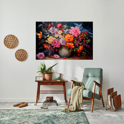 Poster orizzontale staccabile e attaccabile "EUPHORIC BOUQUET"