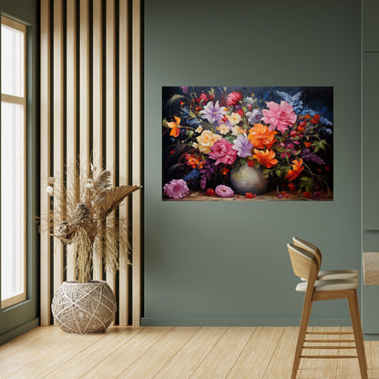 Poster orizzontale staccabile e attaccabile "EUPHORIC BOUQUET"