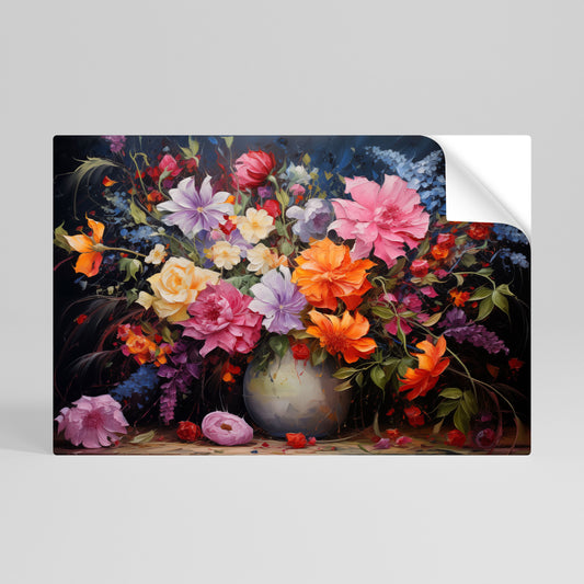 Poster orizzontale staccabile e attaccabile "EUPHORIC BOUQUET"