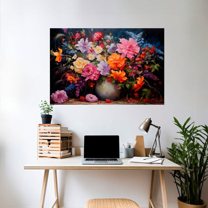 Poster orizzontale staccabile e attaccabile "EUPHORIC BOUQUET"