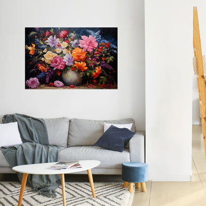 Poster orizzontale staccabile e attaccabile "EUPHORIC BOUQUET"