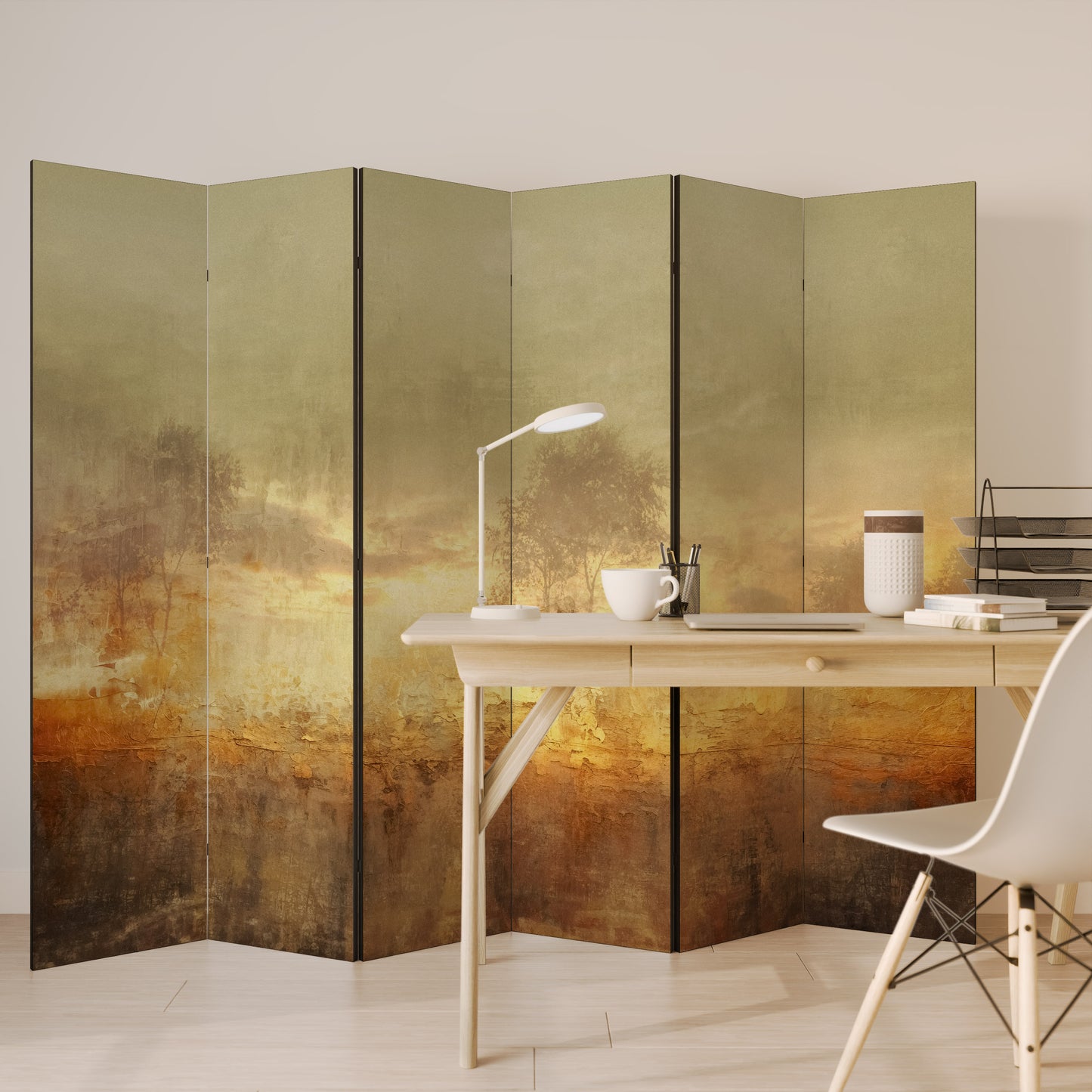 Divisorio decorativo per ambienti AMBER DREAMSCAPE a 6 pannelli
