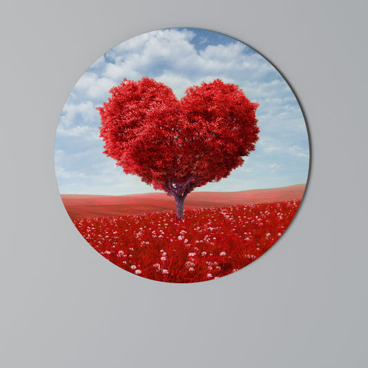 LOVE’S EMBRACE Round Wall Art