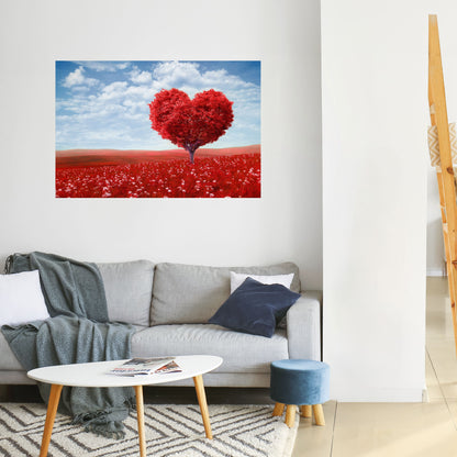 Poster orizzontale staccabile e attaccabile LOVE'S EMBRACE