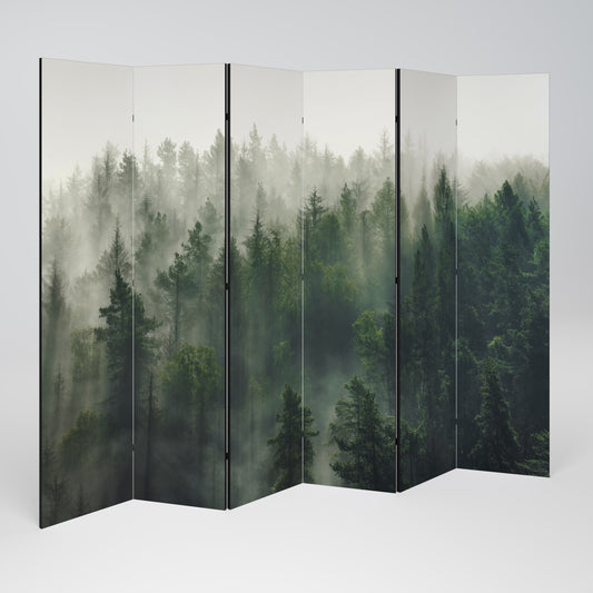 MISTY FOREST Divisorio decorativo per ambienti a 6 pannelli