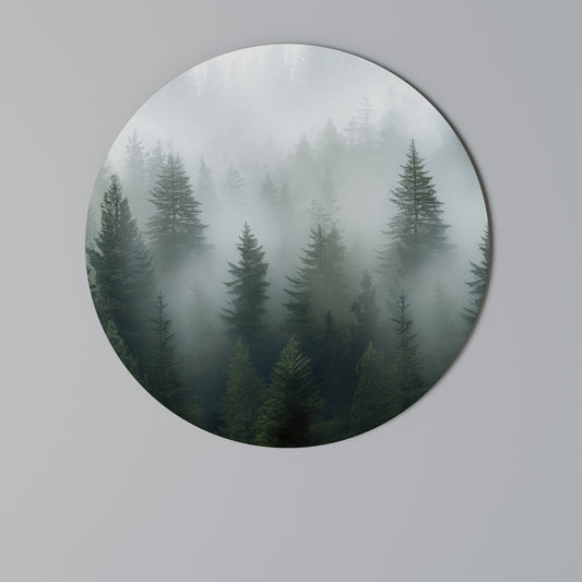 FOGGY CREST Round Wall Art