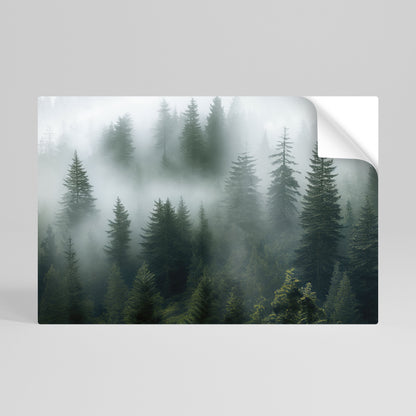 Poster orizzontale staccabile e attaccabile FOGGY CREST