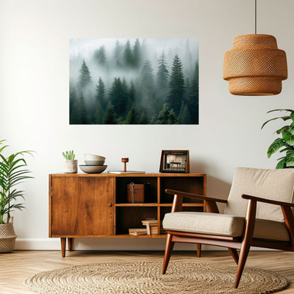 Poster orizzontale staccabile e attaccabile FOGGY CREST