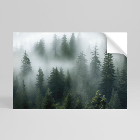 Poster orizzontale staccabile e attaccabile FOGGY CREST