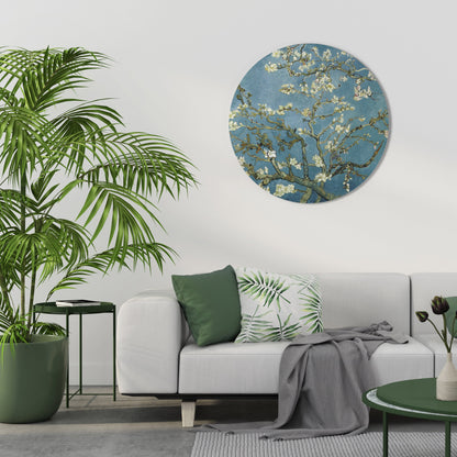 Arte murale rotonda "FIORE DI MANDORLO"