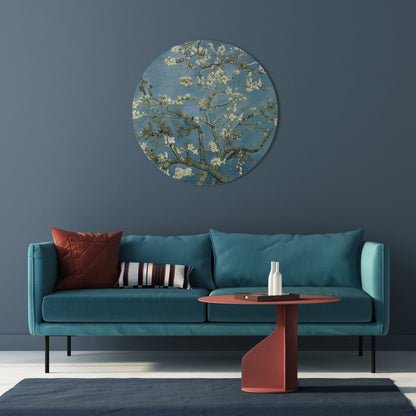 Arte murale rotonda "FIORE DI MANDORLO"
