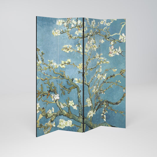 ALMOND BLOSSOM - Divisorio decorativo per ambienti a 4 pannelli