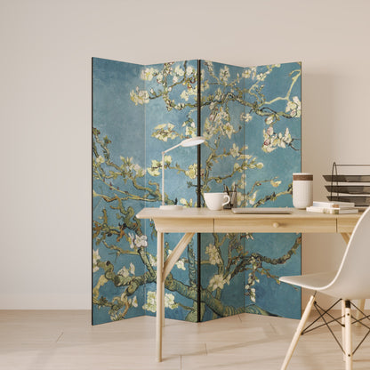 ALMOND BLOSSOM - Divisorio decorativo per ambienti a 4 pannelli