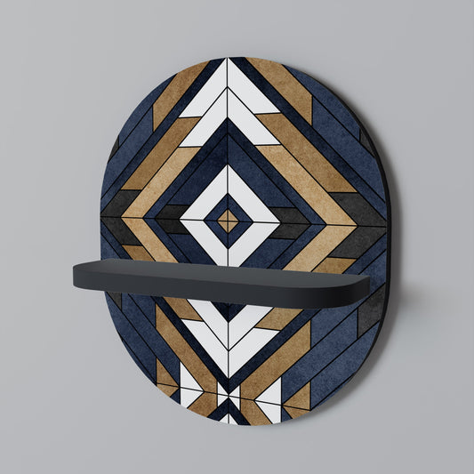 GEOMETRIA ARTISTICA Mensola ovale in finitura nera