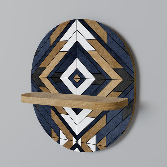 GEOMETRIA ARTISTICA Mensola ovale in effetto rovere