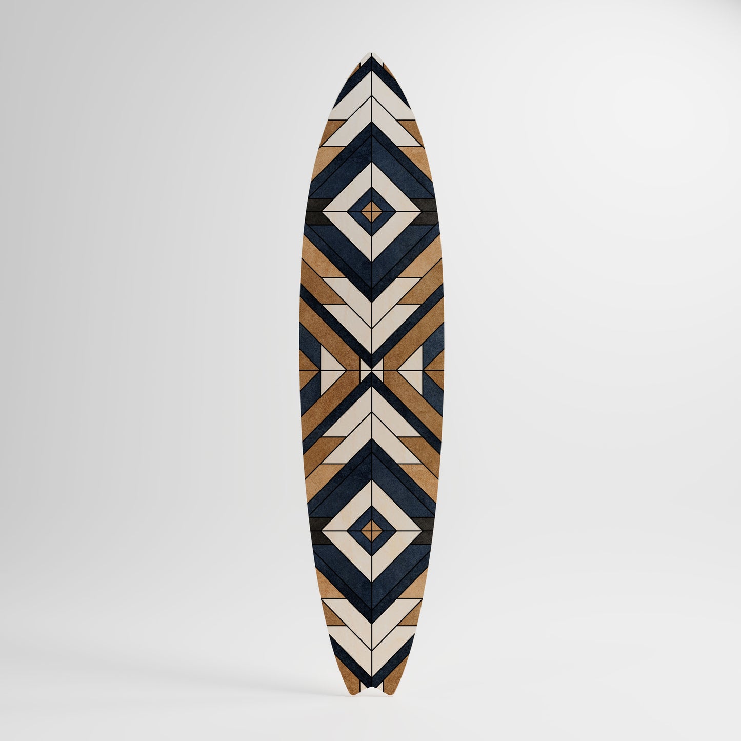 ARTFUL GEOMETRY Decorative Plywood Surfboard