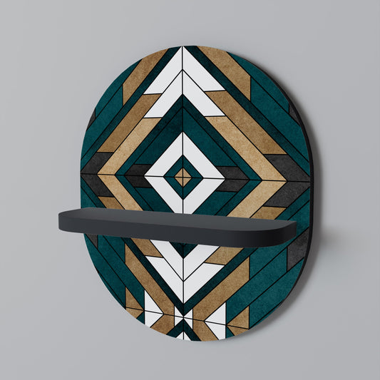 GEOMETRIA ARTISTICA Mensola ovale in finitura nera