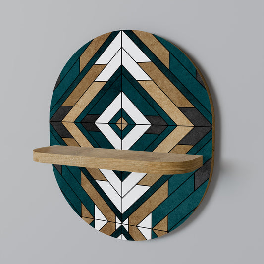 GEOMETRIA ARTISTICA Mensola ovale in effetto rovere